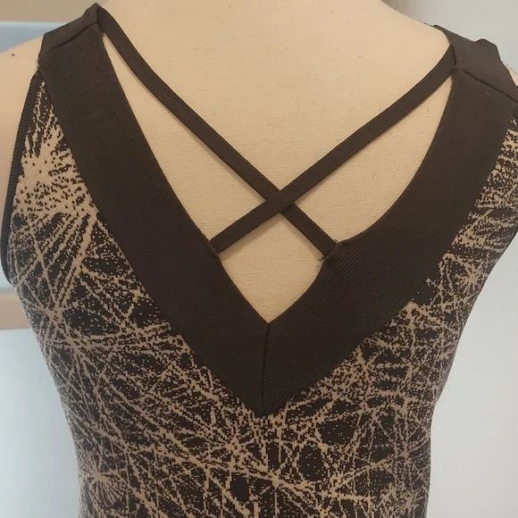 Gray and White Embellished Ruched Bodycon Midi Dress - Picture 7 of 11